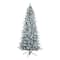 7.5ft. Pre-Lit Snowy Comet Slim Blue Artificial Christmas Tree, Cool White LED Lights
